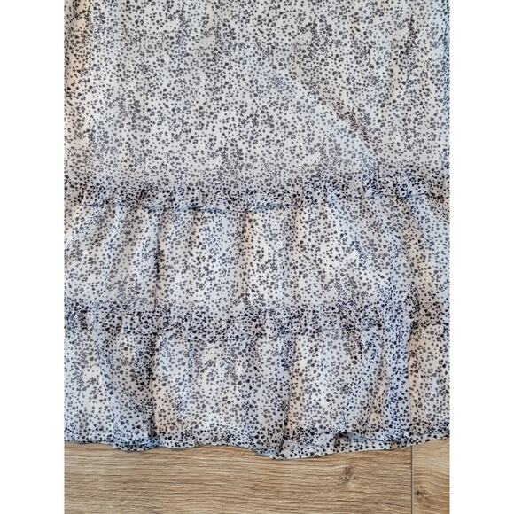 NEW Kimchi Blue Mini Dress Y2k Slip Lace Trim Chiffon Small White Black - Picture 4 of 12